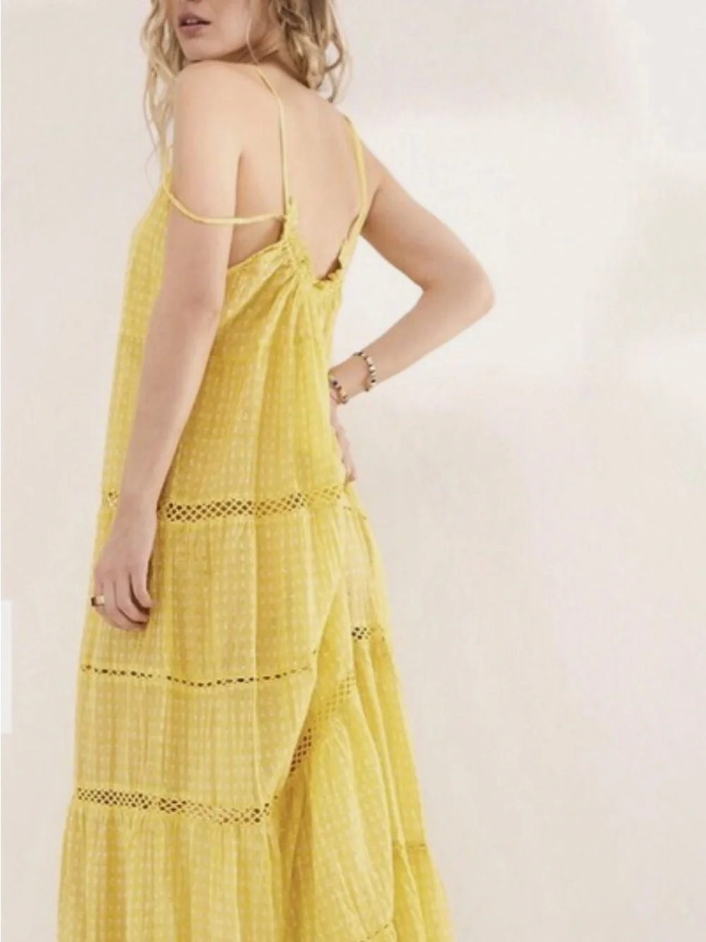 Free People Intimately  Yellow Maxi Dress